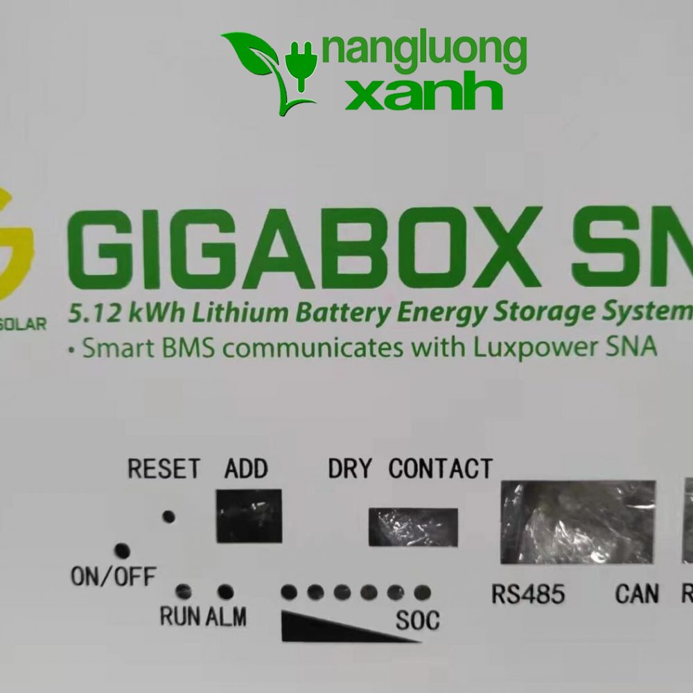 pin luu tru nang luong 1000x1000 - Pin lithium lưu trữ GIGABOX SNA – 5kWh – Giao tiếp Inverter Hybrid Luxpower SNA