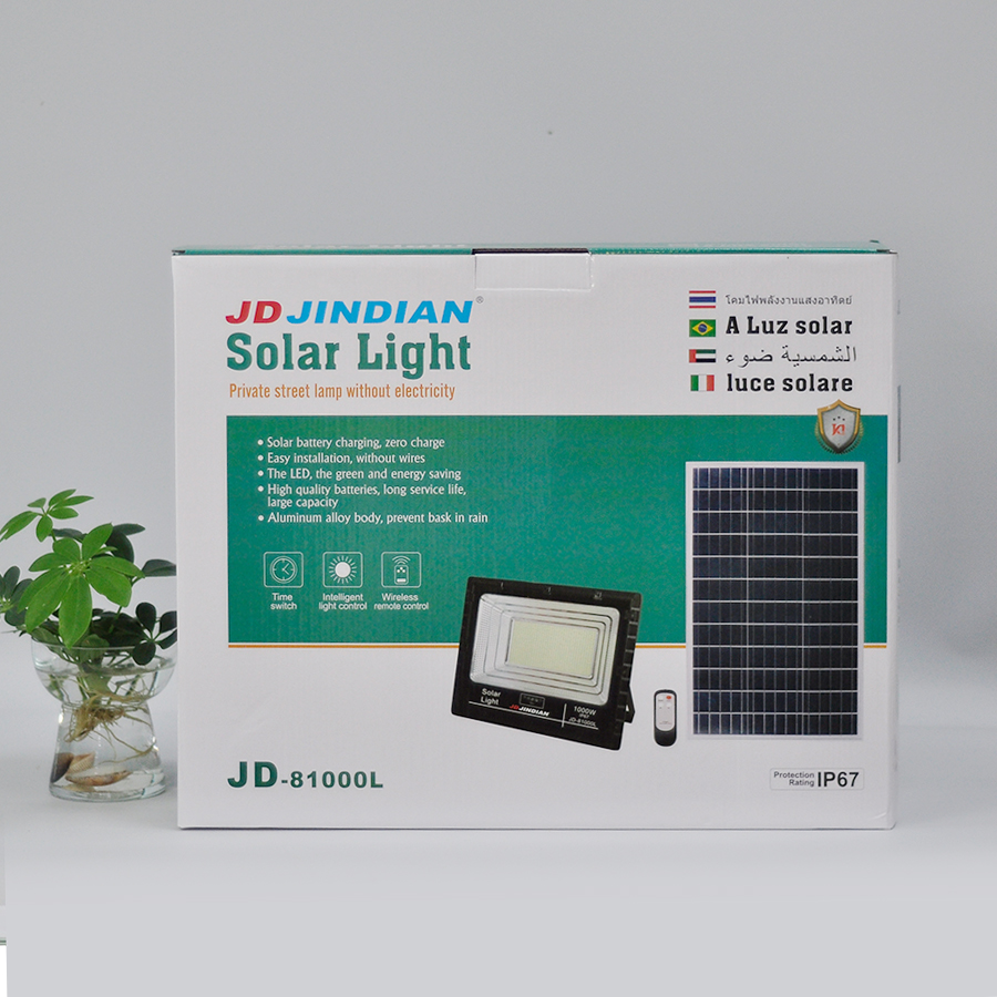 JD1000 3 - Đèn năng lượng mặt trời 1000W JINDIAN JD-81000L