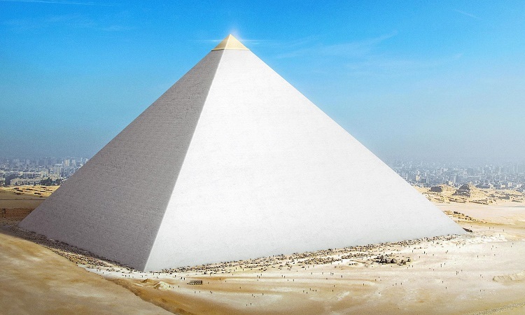 Hình ảnh phục dựng kỹ thuật số của Đại kim tự tháp Giza
