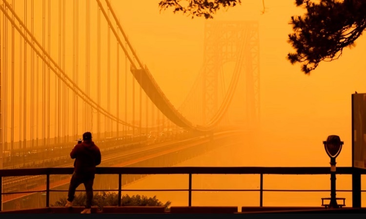 New York ô nhiễm nhất thế giới do cháy rừng Canada