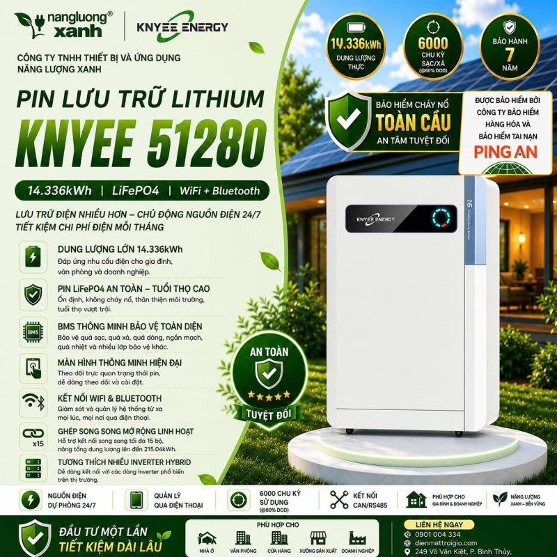 Pin lưu trữ Lithium KNYEE ENERGY (CHILWEE) KNY-51300