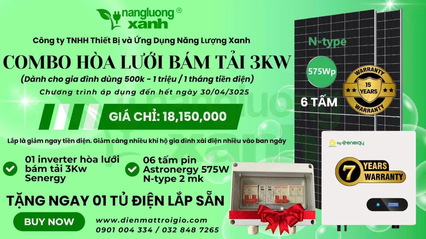 Năng lượng xanh – Điện mặt trời, điện gió
