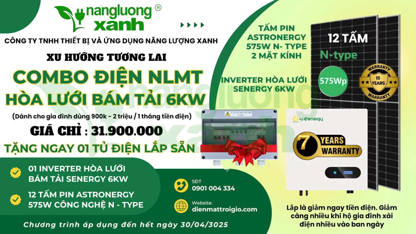 Năng lượng xanh – Điện mặt trời, điện gió