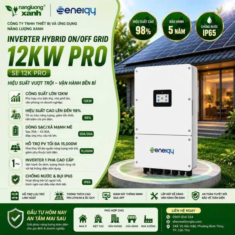 Inverter Hybrid Senergy SE 12K PRO – 12kW
