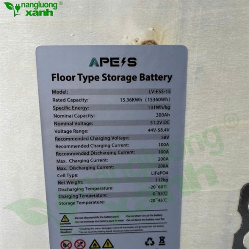 Pin Apess Pin Lưu Trữ APESS LV-ESS-15 14.3kWh 51.2V Chính Hãng